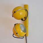 vintage retro wandlamp bollamp geel Gepo