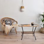 vintage rattan chair sidetable Rohe Noordwolde